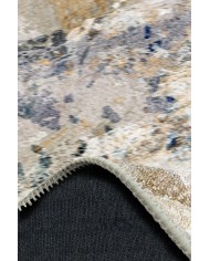 Porter Desenli Pamuk Tabanlı Yıkanabilen Kaydırmaz Antibakteriyel Şönil Salon Halısı