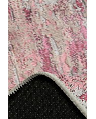 Laren Desenli Pamuk Tabanlı Yıkanabilen Kaydırmaz Antibakteriyel Şönil Salon Halısı