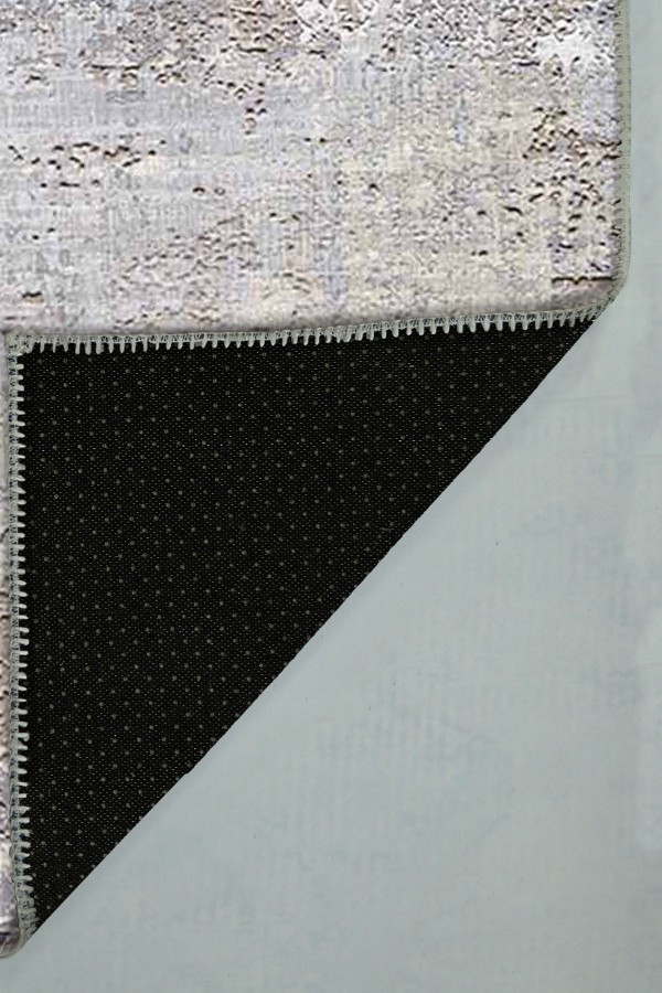 Casares Desenli Pamuk Tabanlı Yıkanabilen Kaydırmaz Antibakteriyel Şönil Salon Halısı