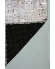 Casares Desenli Pamuk Tabanlı Yıkanabilen Kaydırmaz Antibakteriyel Şönil Salon Halısı