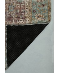 Ember Desenli Pamuk Tabanlı Yıkanabilen Kaydırmaz Antibakteriyel Şönil Salon Halısı