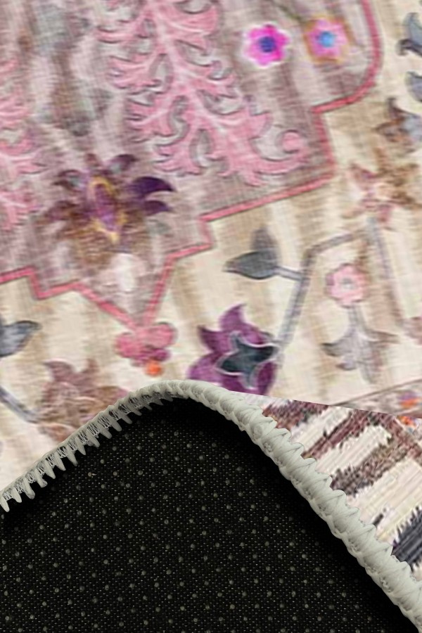 Despinax Pamuk Tabanlı Yıkanabilen Kaydırmaz Antibakteriyel Şönil Salon Halısı