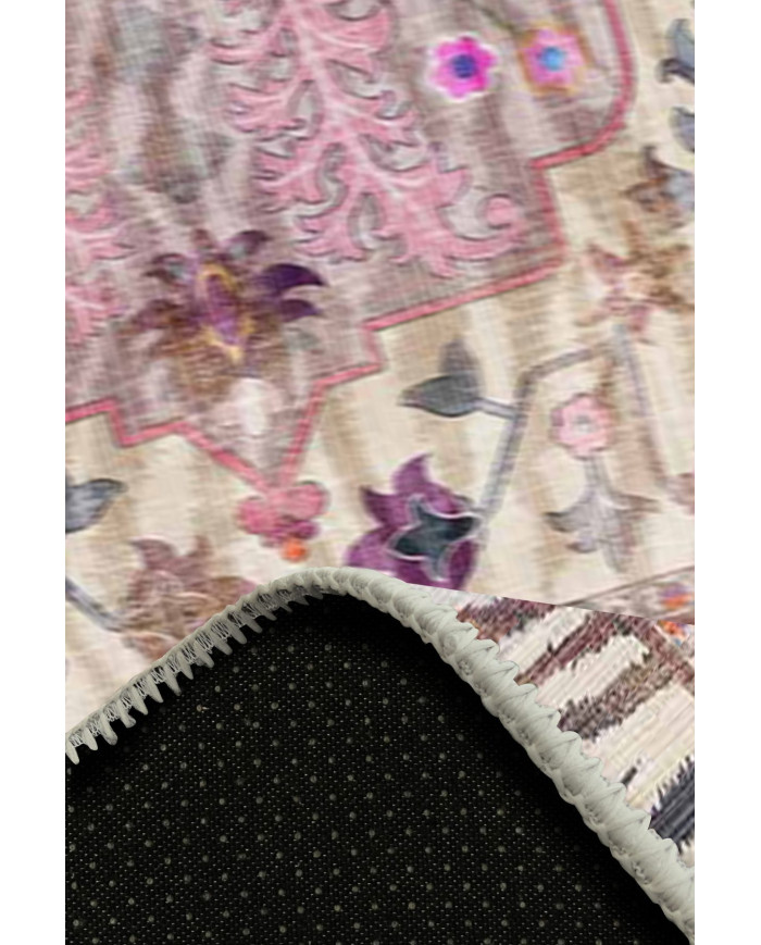 Despinax Pamuk Tabanlı Yıkanabilen Kaydırmaz Antibakteriyel Şönil Salon Halısı