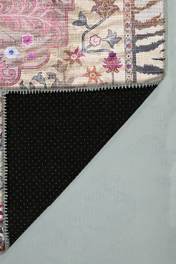 Despinax Pamuk Tabanlı Yıkanabilen Kaydırmaz Antibakteriyel Şönil Salon Halısı