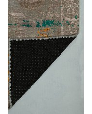 Casey Desenli Pamuk Tabanlı Yıkanabilen Kaydırmaz Antibakteriyel Şönil Salon Halısı