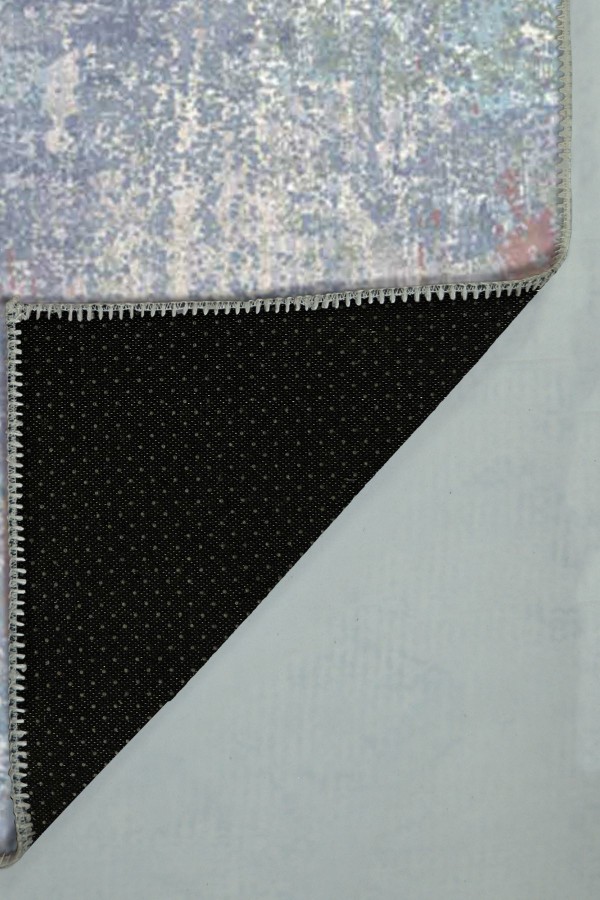 Pia Desenli Pamuk Tabanlı Yıkanabilen Kaydırmaz Antibakteriyel Şönil Salon Halısı