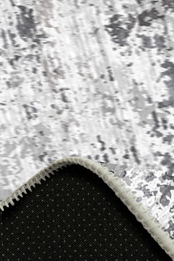 Balder Desenli Pamuk Tabanlı Yıkanabilen Kaydırmaz Antibakteriyel Şönil Salon Halısı