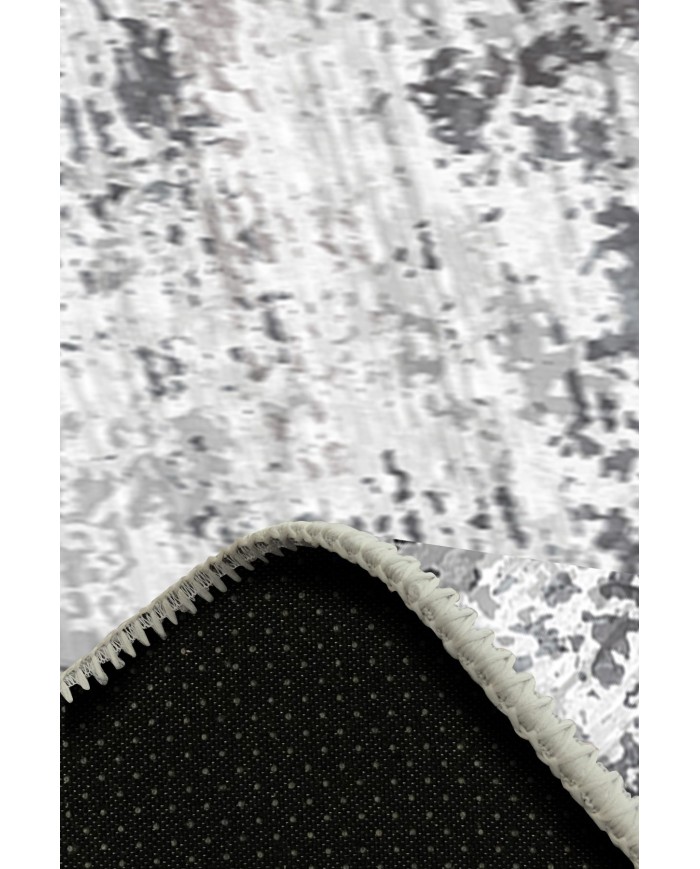 Balder Desenli Pamuk Tabanlı Yıkanabilen Kaydırmaz Antibakteriyel Şönil Salon Halısı