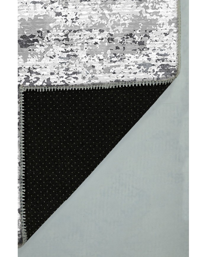 Balder Desenli Pamuk Tabanlı Yıkanabilen Kaydırmaz Antibakteriyel Şönil Salon Halısı