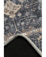 Brook Desenli Pamuk Tabanlı Yıkanabilen Kaydırmaz Antibakteriyel Şönil Salon Halısı