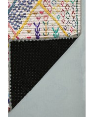 Boujdor Pamuk Tabanlı Yıkanabilen Kaydırmaz Antibakteriyel Şönil Salon Halısı