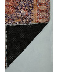 Arpiar Desenli Pamuk Tabanlı Yıkanabilen Kaydırmaz Antibakteriyel Şönil Salon Halısı