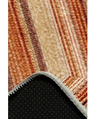 Austin Desenli Pamuk Tabanlı Yıkanabilen Kaydırmaz Antibakteriyel Şönil Salon Halısı