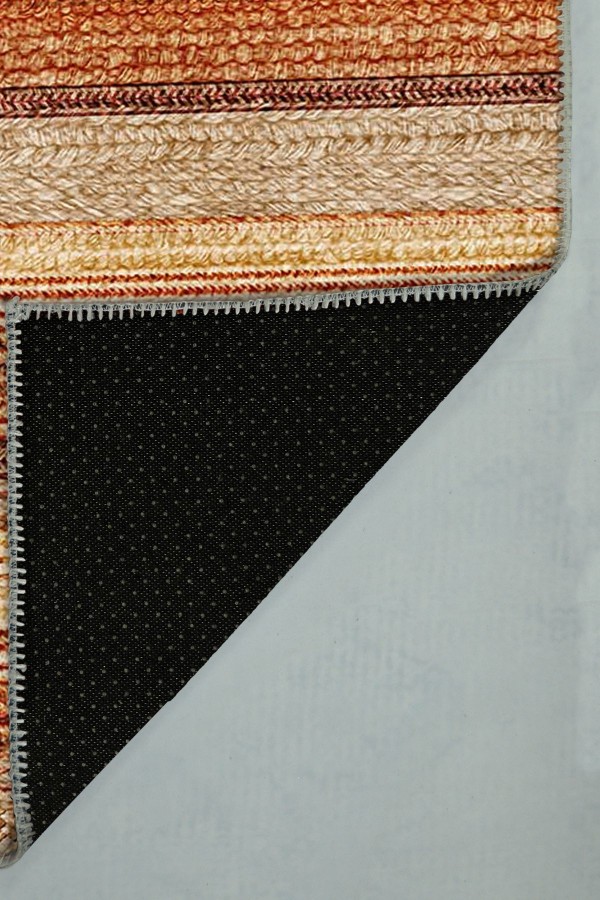 Austin Desenli Pamuk Tabanlı Yıkanabilen Kaydırmaz Antibakteriyel Şönil Salon Halısı