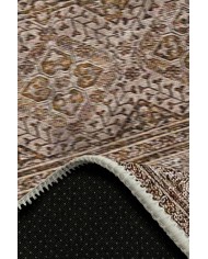 Allix Desenli Pamuk Tabanlı Yıkanabilen Kaydırmaz Antibakteriyel Şönil Salon Halısı