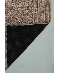 Allix Desenli Pamuk Tabanlı Yıkanabilen Kaydırmaz Antibakteriyel Şönil Salon Halısı