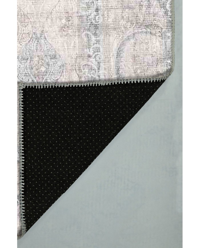 ColorBowie Desenli Pamuk Tabanlı Yıkanabilen Kaydırmaz Antibakteriyel Şönil Salon Halısı