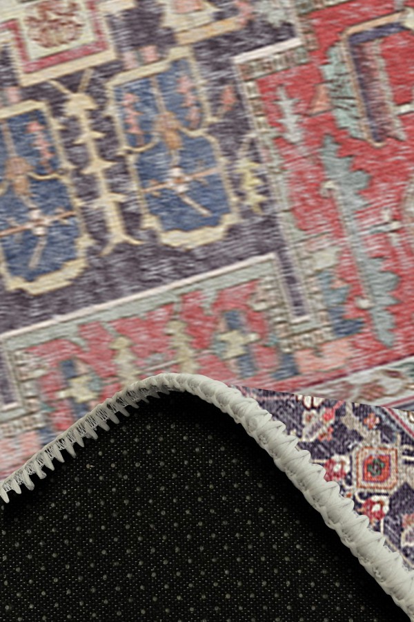 Eden Pamuk Tabanlı Yıkanabilen Kaydırmaz Antibakteriyel Şönil Salon Halısı