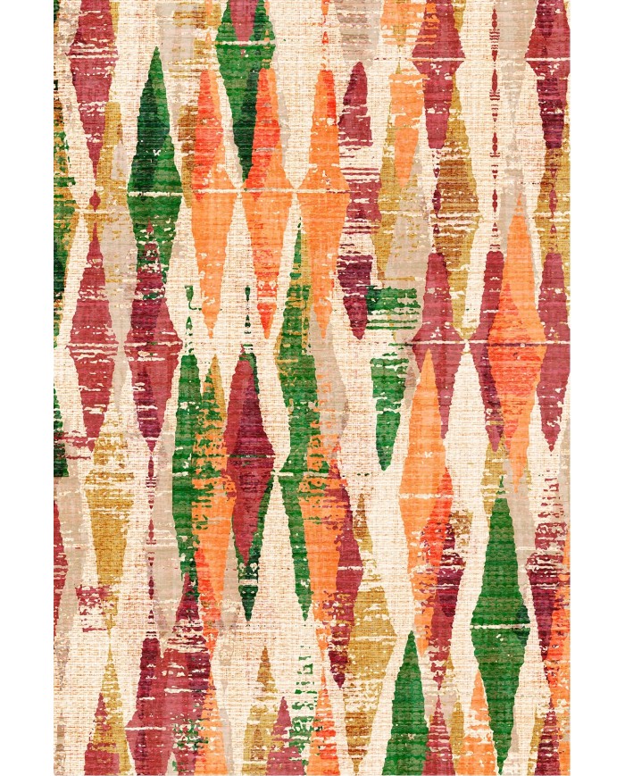 Colorina Kadife Yıkanabilir Kaymaz Pamuk Tabanlı Antibaktriyel Salon Halısı