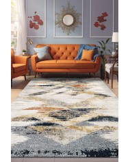 Adelte Desenli Pamuk Tabanlı Yıkanabilen Kaymaz Antibakteriyel Şönil Salon Halısı