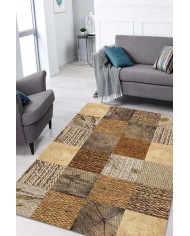 Aditya Desenli Pamuk Tabanlı Yıkanabilen Kaymaz Antibakteriyel Şönil Salon Halısı