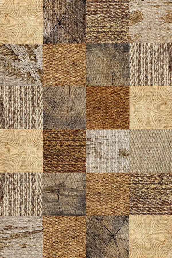 Aditya Desenli Pamuk Tabanlı Yıkanabilen Kaymaz Antibakteriyel Şönil Salon Halısı