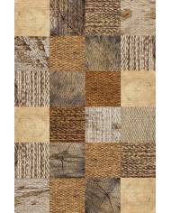 Aditya Desenli Pamuk Tabanlı Yıkanabilen Kaymaz Antibakteriyel Şönil Salon Halısı