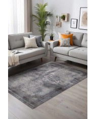 Adnel Desenli Pamuk Tabanlı Yıkanabilen Kaymaz Antibakteriyel Şönil Salon Halısı