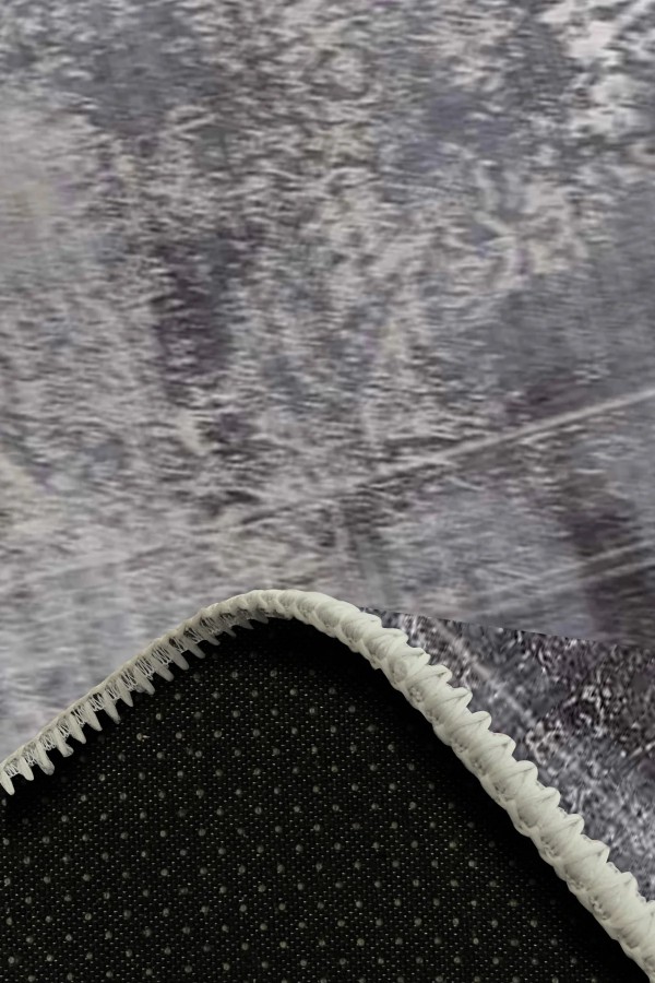 Adnel Desenli Pamuk Tabanlı Yıkanabilen Kaymaz Antibakteriyel Şönil Salon Halısı