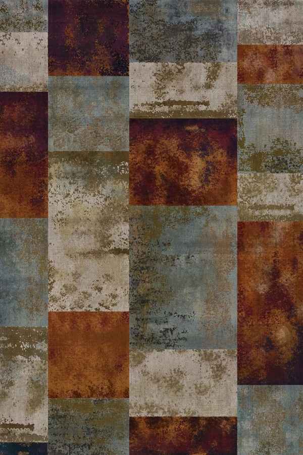 Alaiana Desenli Pamuk Tabanlı Yıkanabilen Kaymaz Antibakteriyel Şönil Salon Halısı