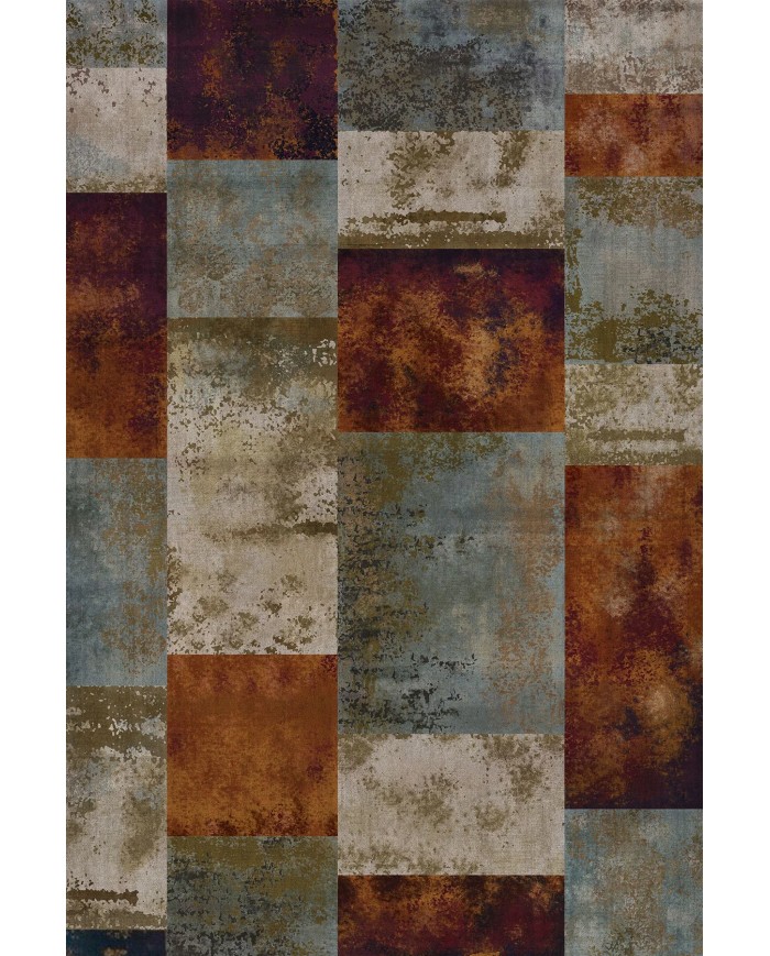 Alaiana Desenli Pamuk Tabanlı Yıkanabilen Kaymaz Antibakteriyel Şönil Salon Halısı