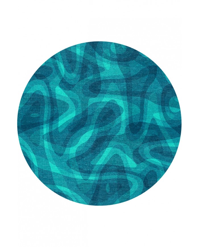 Alen Pamuk Tabanlı Yıkanabilen Kaymaz Antibakteriyel Şönil Yuvarlak Halı