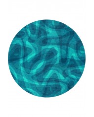 Alen Pamuk Tabanlı Yıkanabilen Kaymaz Antibakteriyel Şönil Yuvarlak Halı