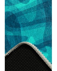 Alen Pamuk Tabanlı Yıkanabilen Kaymaz Antibakteriyel Şönil Yuvarlak Halı