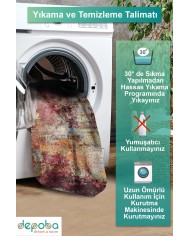 Erne Kadife Yıkanabilir Kaymaz Pamuk Tabanlı Antibakteriyel Salon Halısı