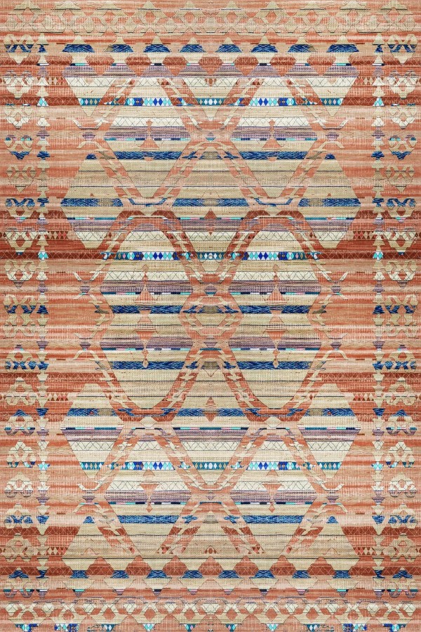 Alis Desenli Pamuk Tabanlı Yıkanabilen Kaymaz Antibakteriyel Şönil Salon Halısı