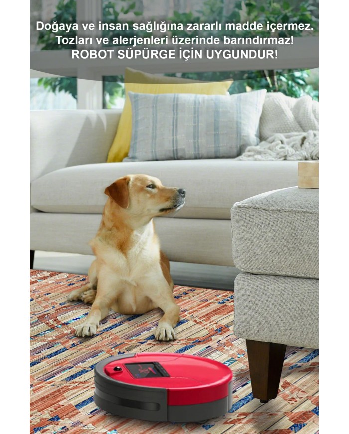 Alis Desenli Pamuk Tabanlı Yıkanabilen Kaymaz Antibakteriyel Şönil Salon Halısı