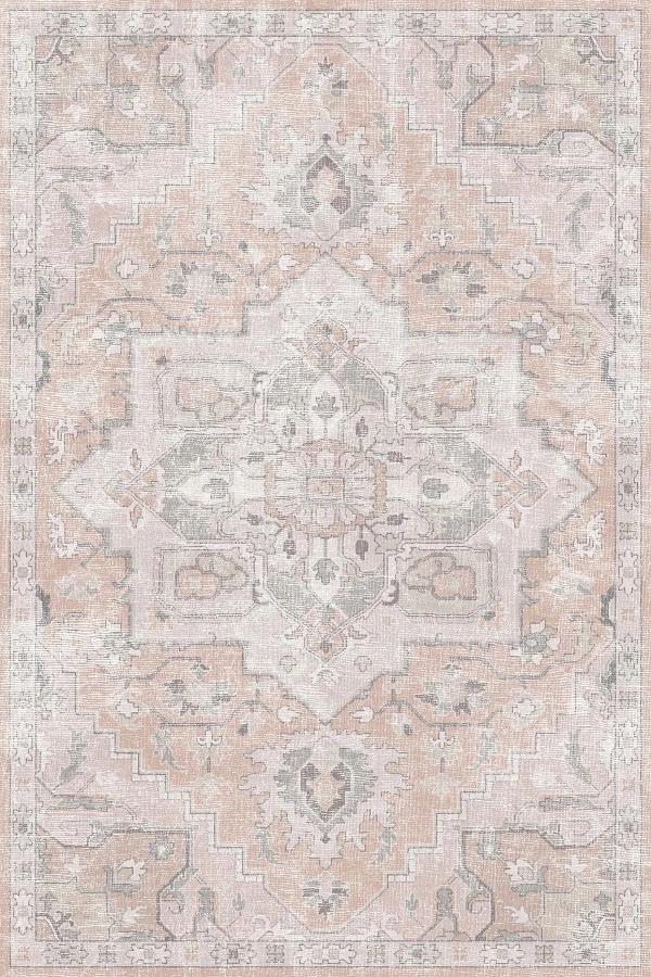 Aline Desenli Pamuk Tabanlı Yıkanabilen Kaymaz Antibakteriyel Şönil Salon Halısı