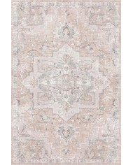 Aline Desenli Pamuk Tabanlı Yıkanabilen Kaymaz Antibakteriyel Şönil Salon Halısı