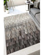 Aliya Desenli Pamuk Tabanlı Yıkanabilen Kaymaz Antibakteriyel Şönil Salon Halısı