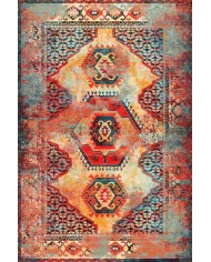 Anemo Desenli Pamuk Tabanlı Yıkanabilen Kaymaz Antibakteriyel Şönil Salon Halısı