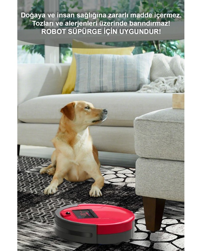 Antem Desenli Pamuk Tabanlı Yıkanabilen Kaymaz Antibakteriyel Şönil Salon Halısı