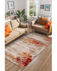 Laura Kadife Yıkanabilir Kaymaz Pamuk Tabanlı Antibakteriyel Salon Halısı