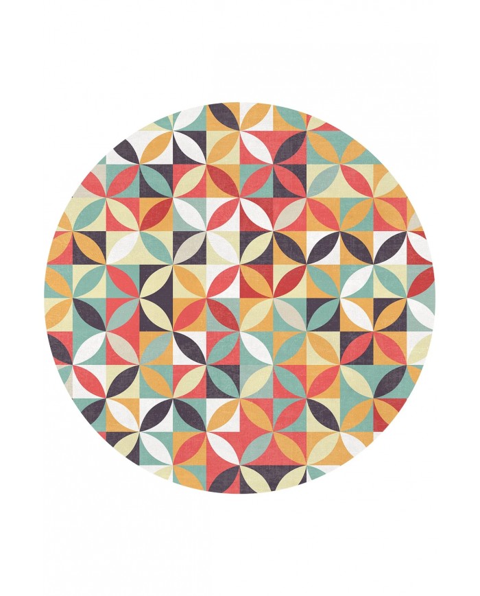 Arya Pamuk Tabanlı Yıkanabilen Kaymaz Antibakteriyel Şönil Yuvarlak Halı