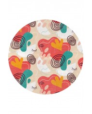 Aseta Pamuk Tabanlı Yıkanabilen Kaymaz Antibakteriyel Şönil Yuvarlak Halı