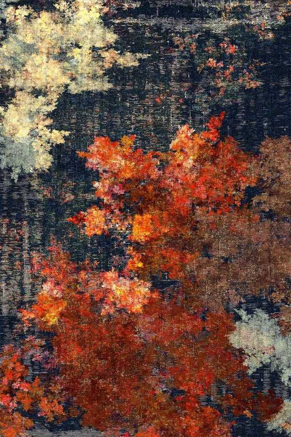 Ayris Desenli Pamuk Tabanlı Yıkanabilen Kaymaz Antibakteriyel Şönil Salon Halısı