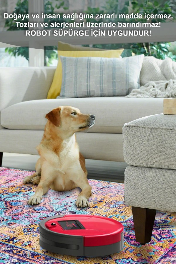 Begon Desenli Pamuk Tabanlı Yıkanabilen Kaymaz Antibakteriyel Şönil Salon Halısı