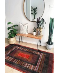 Bereys Desenli Pamuk Tabanlı Yıkanabilen Kaymaz Antibakteriyel Şönil Salon Halısı