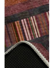 Bereys Desenli Pamuk Tabanlı Yıkanabilen Kaymaz Antibakteriyel Şönil Salon Halısı