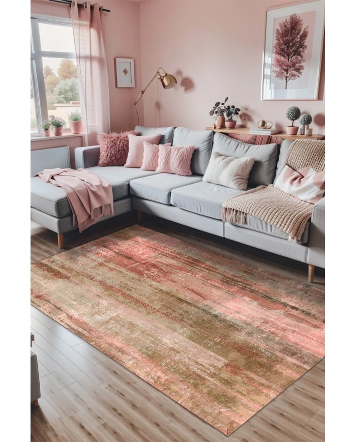 Matisse Kadife Yıkanabilir Kaymaz Pamuk Tabanlı Antibakteriyel Salon Halısı